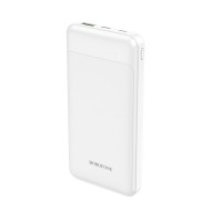  Ārējais akumulators Power Bank Borofone BJ19 Type-C PD 20W+Quick Charge 3.0 10000mAh white 
